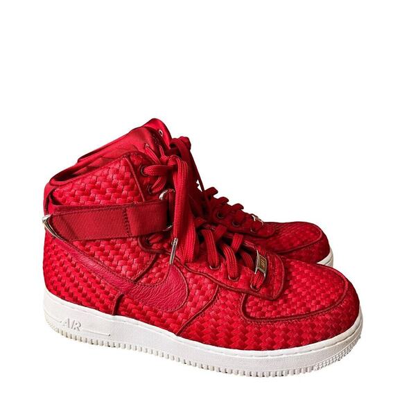 Nike Other - Nike Air Force 1 High 07 LV8 Woven Gym Sneakers Size 8.5 Red Men’s 843870-600